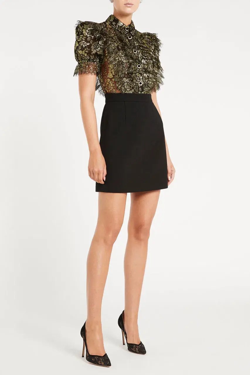 Rebecca Vallance Clementine Short Sleeve Mini Dress Black Size 12 photo 3