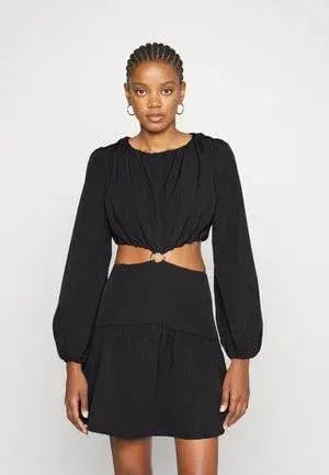 Mossman Streamline Mini Dress Black Size 6 photo 6
