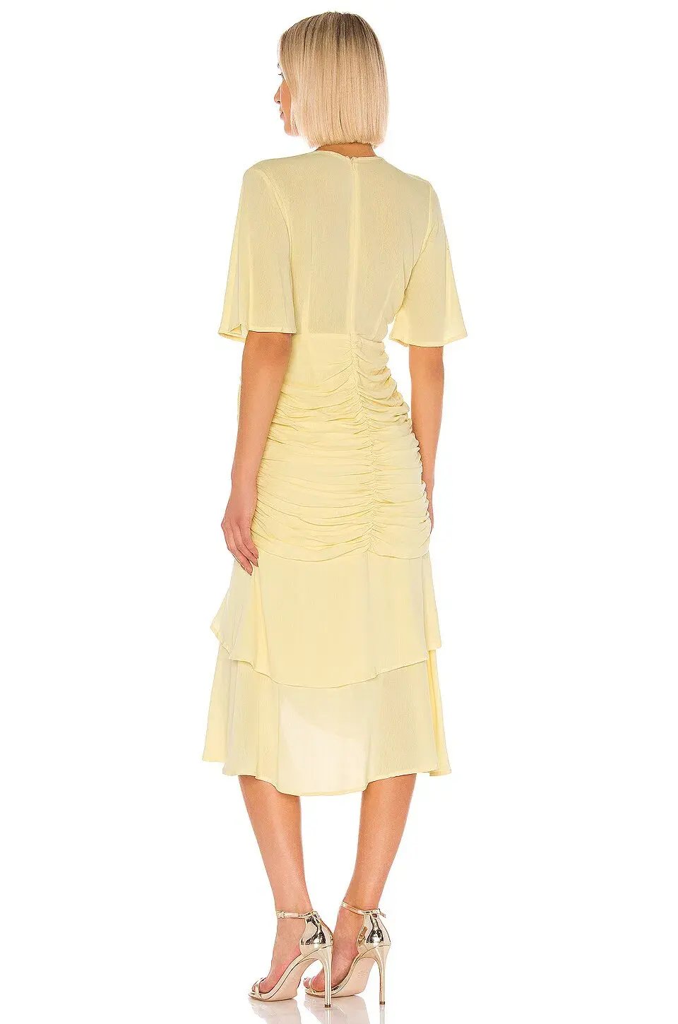 Aeryne Liotia Midi Dress Yellow Size 10 photo 2
