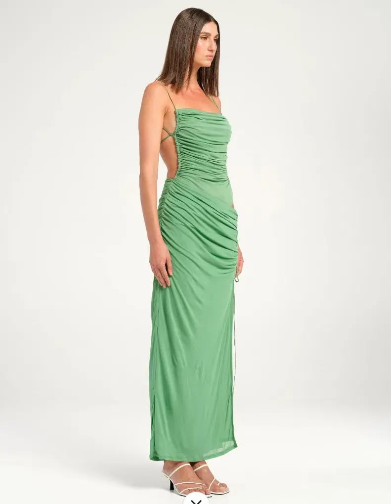 Benni Miro Maxi Dress in Forest Green Size 12 photo 3