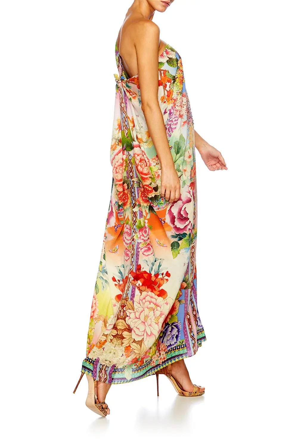 Camilla Flower Hour Round Neck Kaftan One Size photo 6