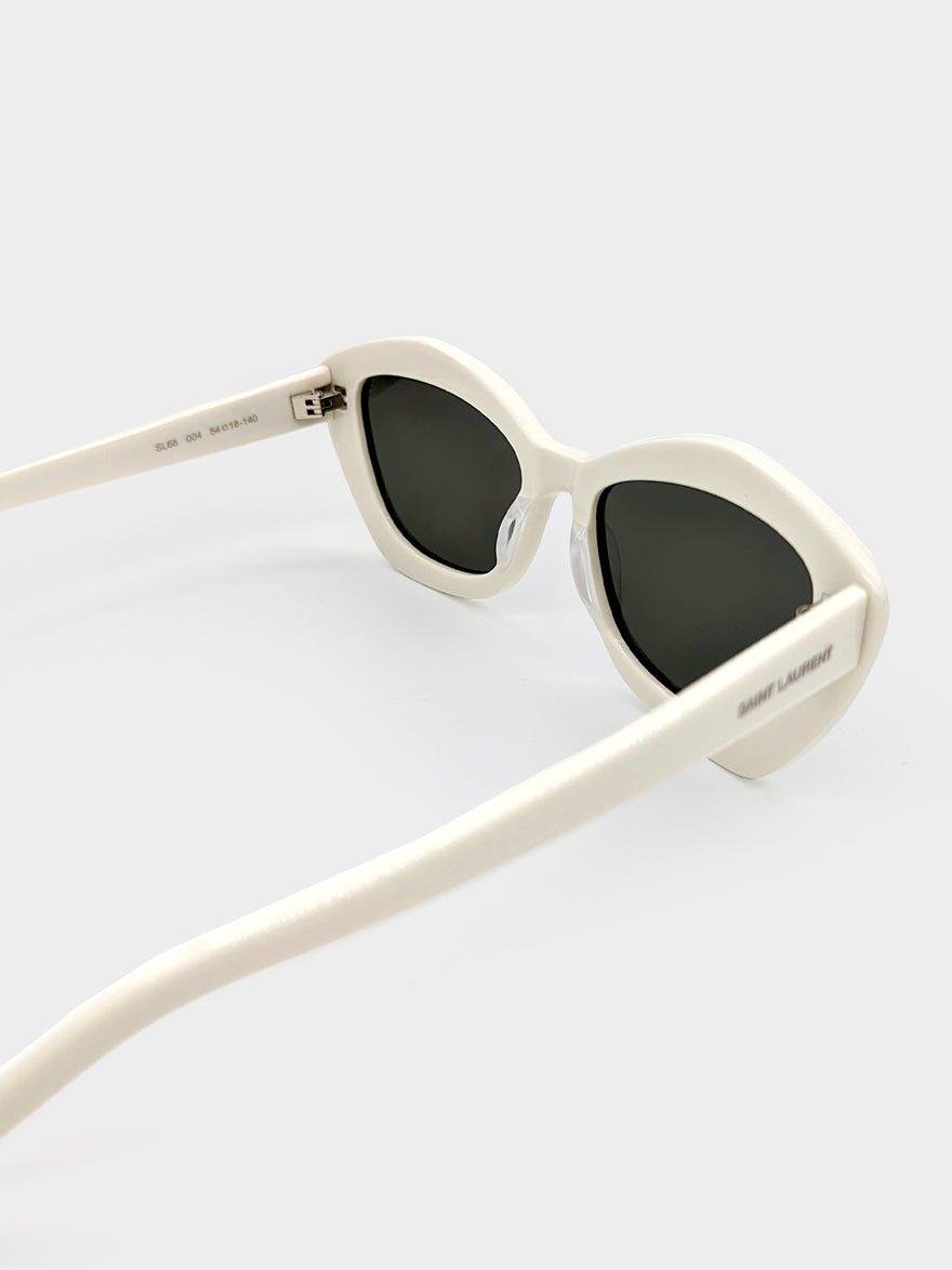 Saint Laurent Vintage Style Cat Eye Sunglasses Ivory photo 4