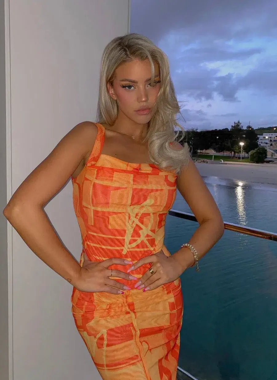 Miaou Imogene Corset and Moni Skirt Set Orange Size M / Au 10 photo 3