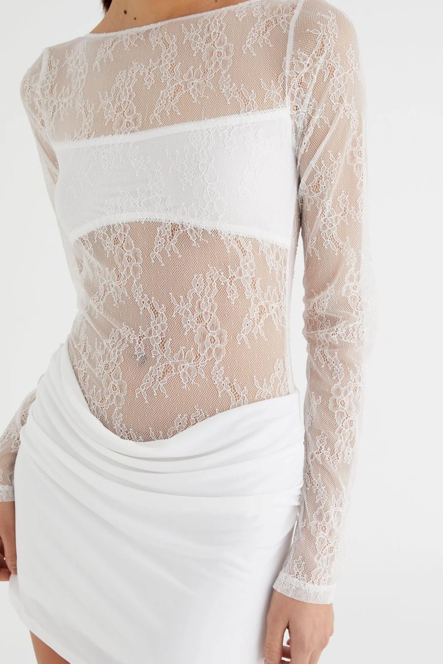 Benni Yana Mini Dress - White photo 4