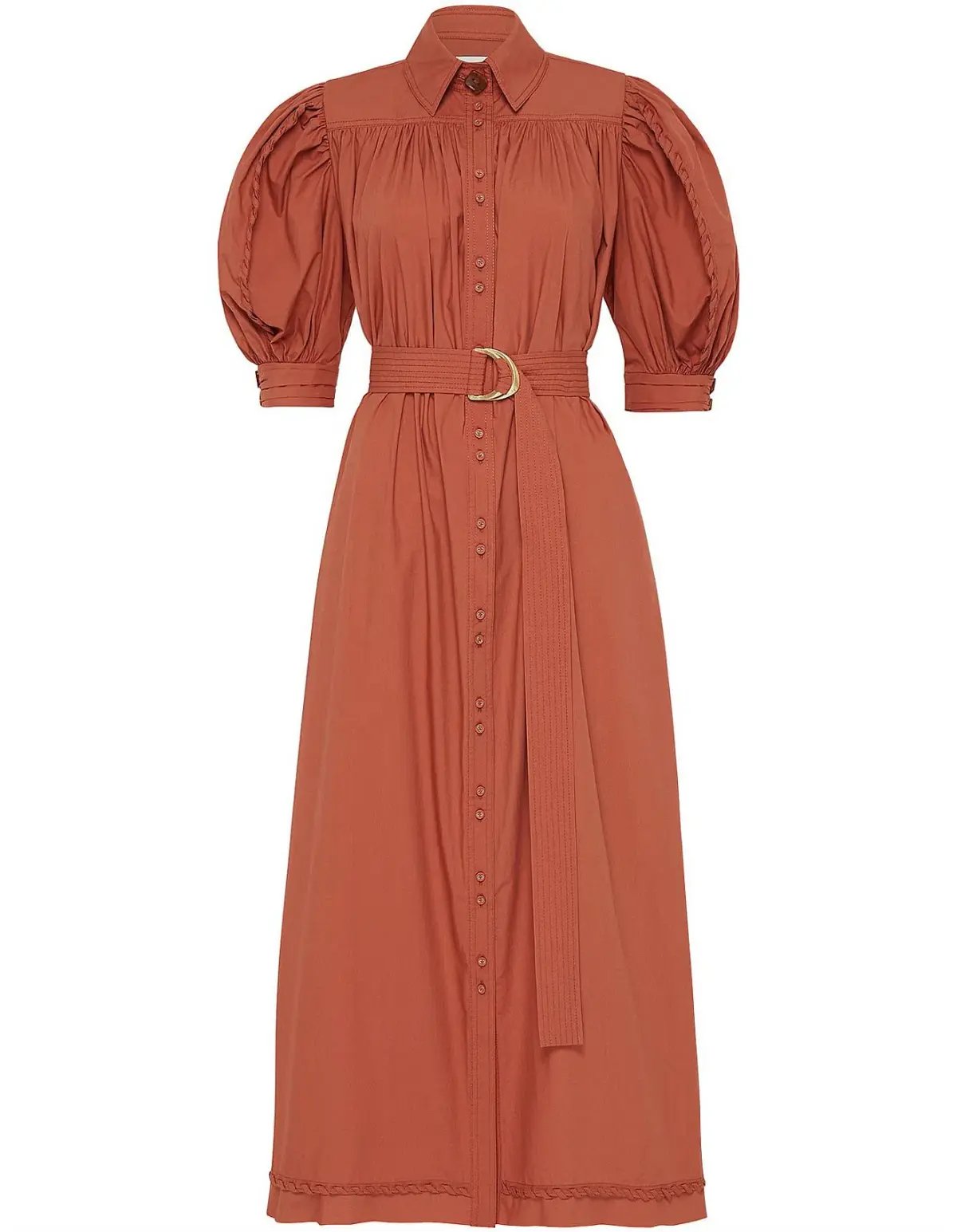Aje Manifest Midi Dress Rust Size 10 photo 5