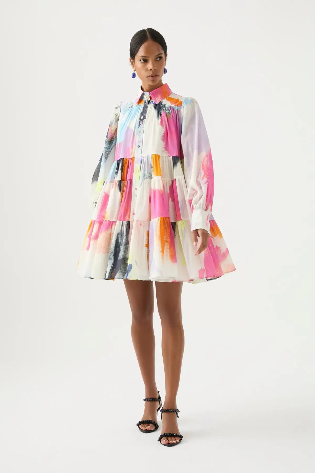 Aje Vie Smock Dress Multi Size 14 photo 3