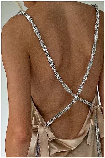 Sisters the Label Chloe Multiway Mini Dress Pearl Silk One Size photo 5
