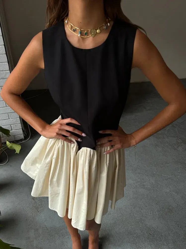 Never Fully Dressed Monika Mini Dress Cream And Black Size Uk6 photo 4