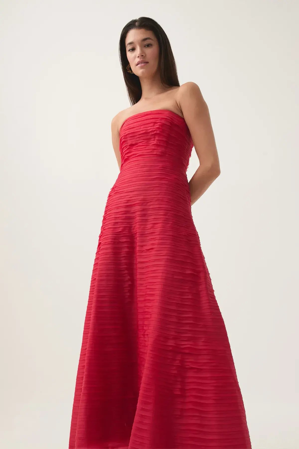 Aje Soundscape Maxi Dress in Scarlet Red Size 12 photo 2