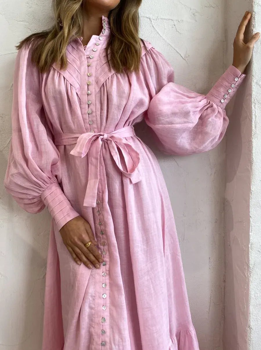 Alemais Halcyon Midi Dress In Candy Pink Size AU 8 photo 4