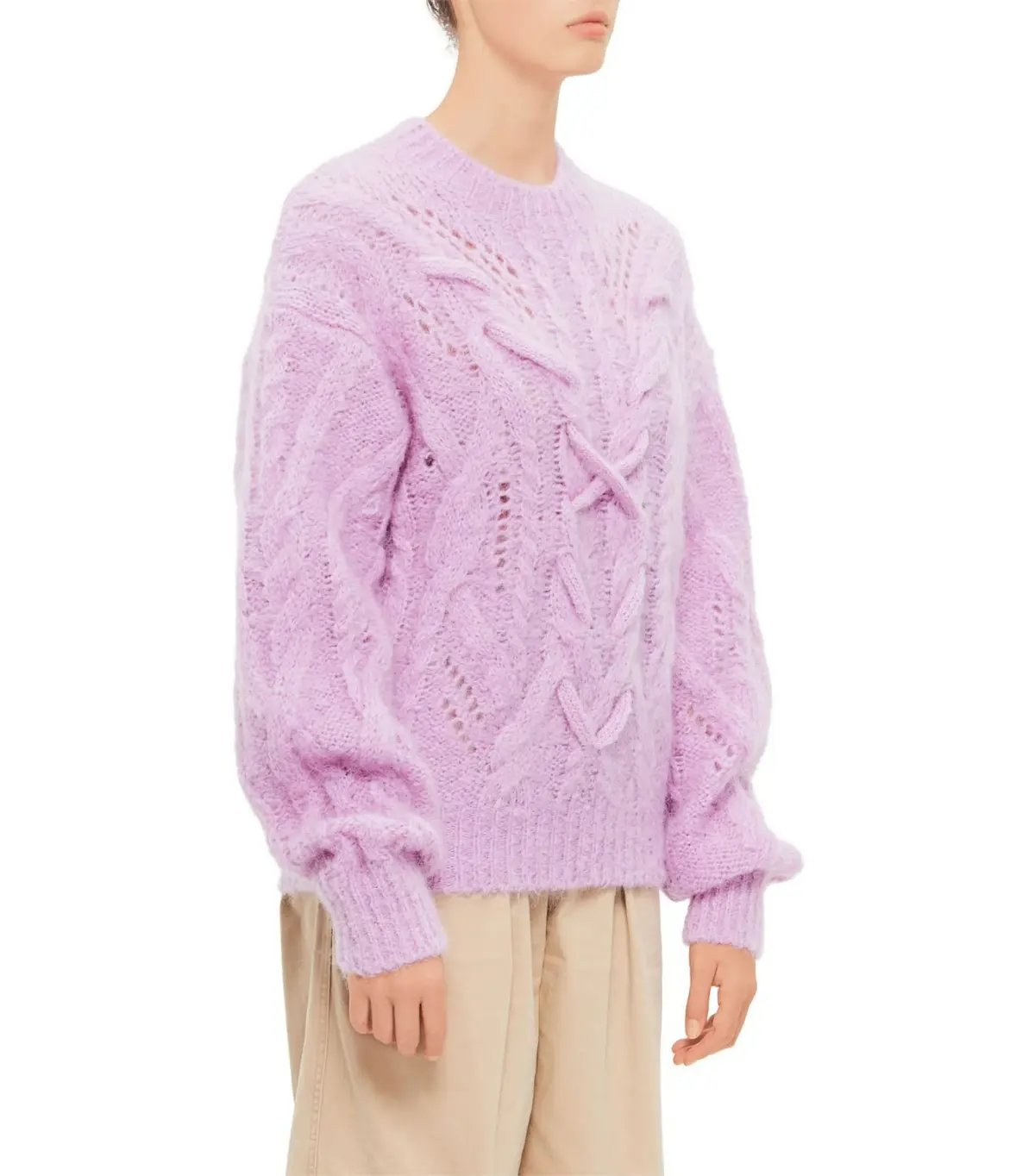 Isabel Marant Eline Chunky Knit Sweater Lilac Size 10/38 photo 3