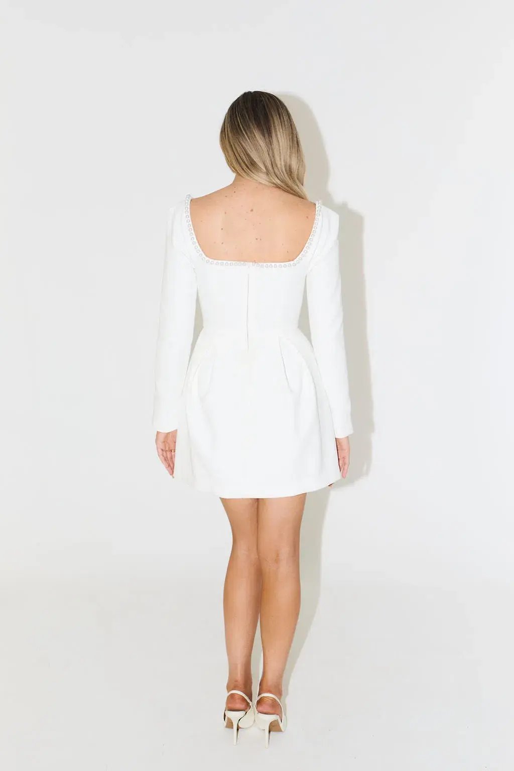 Odd Muse Ultimate Muse Pearl Mini Dress White Size 12 photo 2