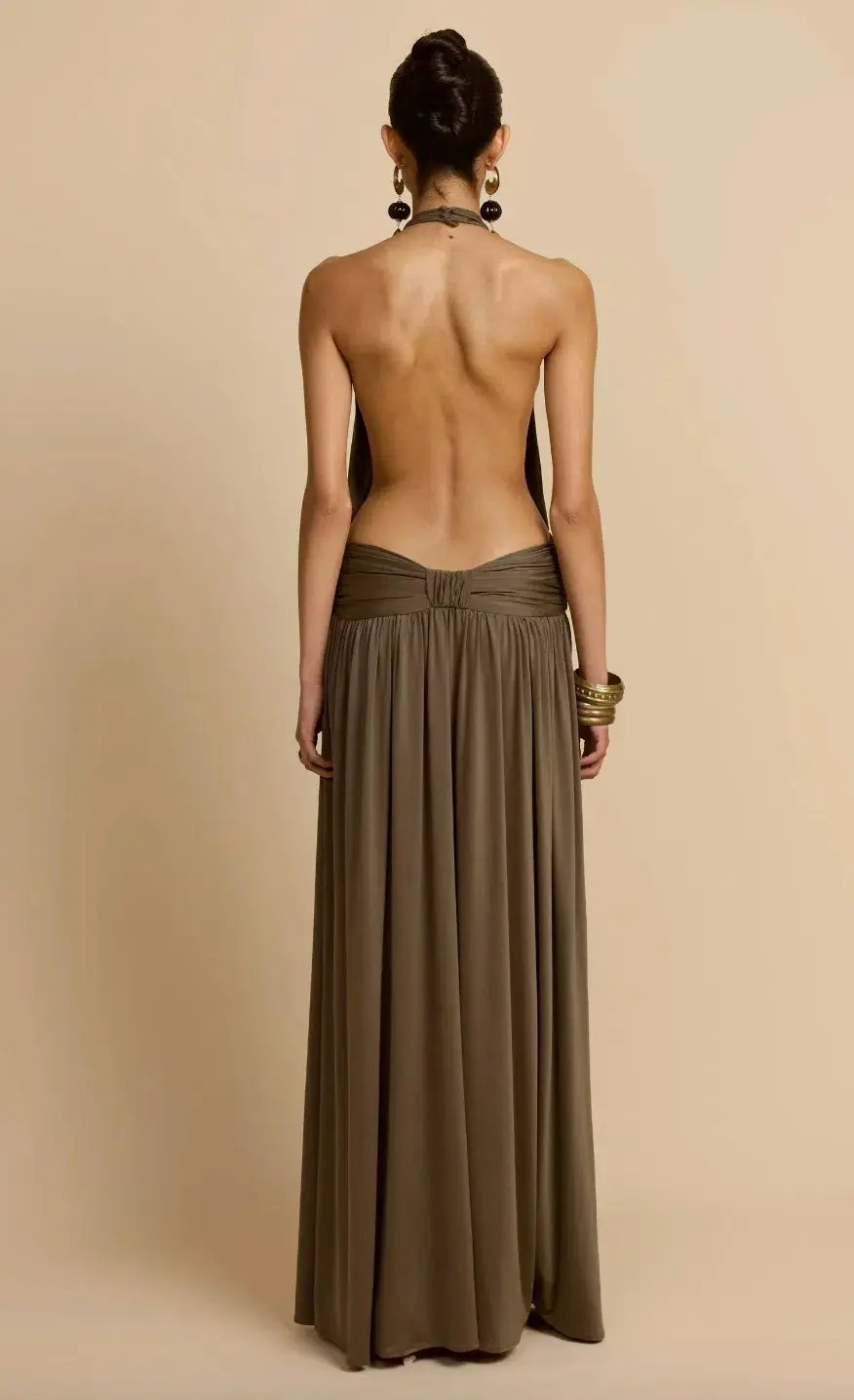 arcina ori, SANTINA DRESS KHAKI, maxi, size 8 photo 2
