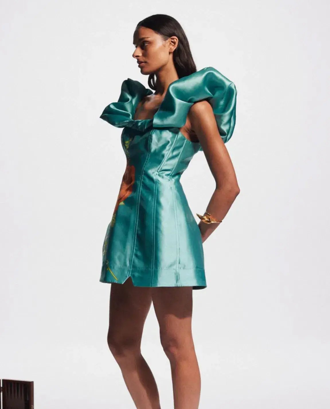 Alemais Regent Mini Dress Jade Green Size 16 photo 2