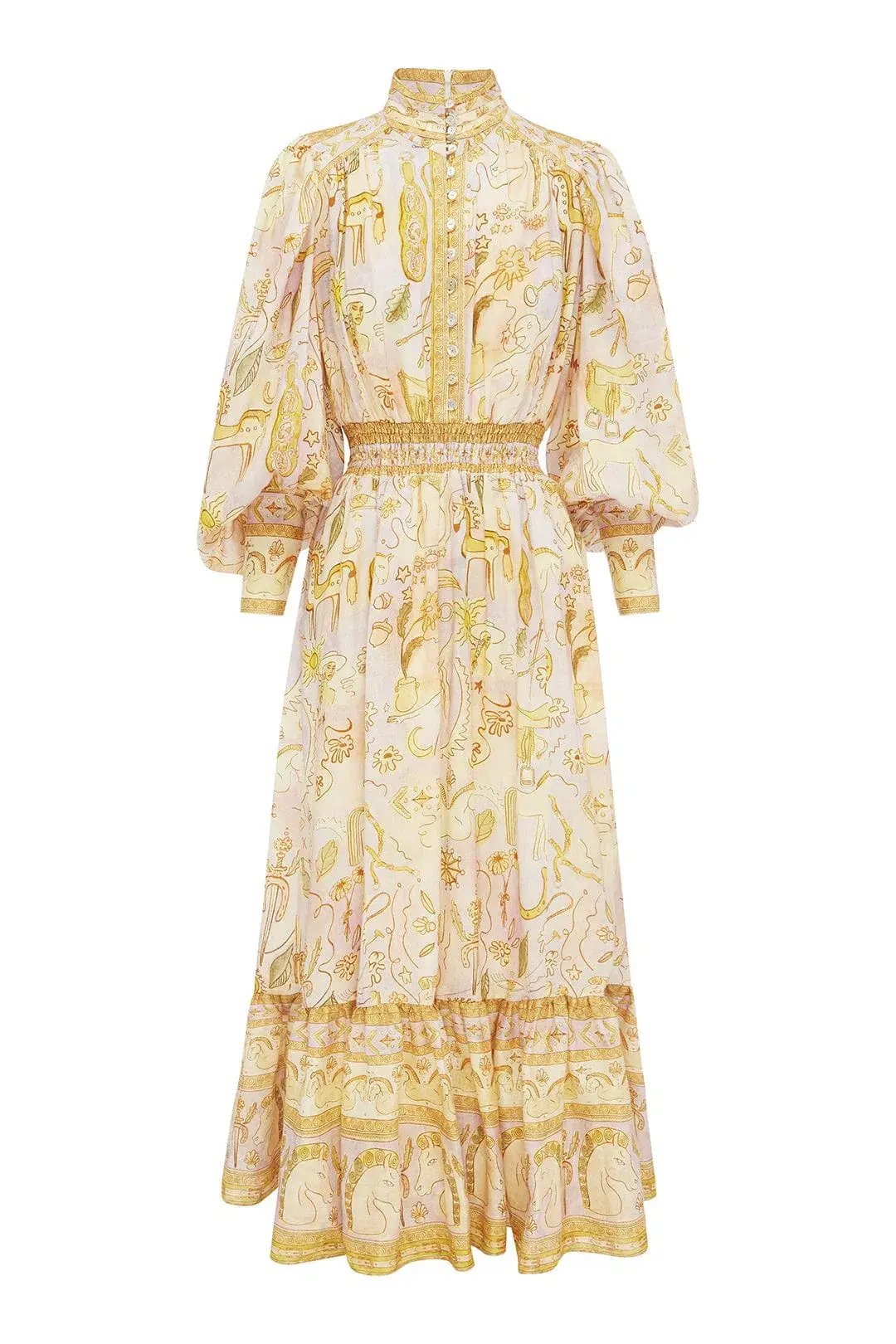 Alemais Solitaire Midi Dress Print Size 12 photo 3