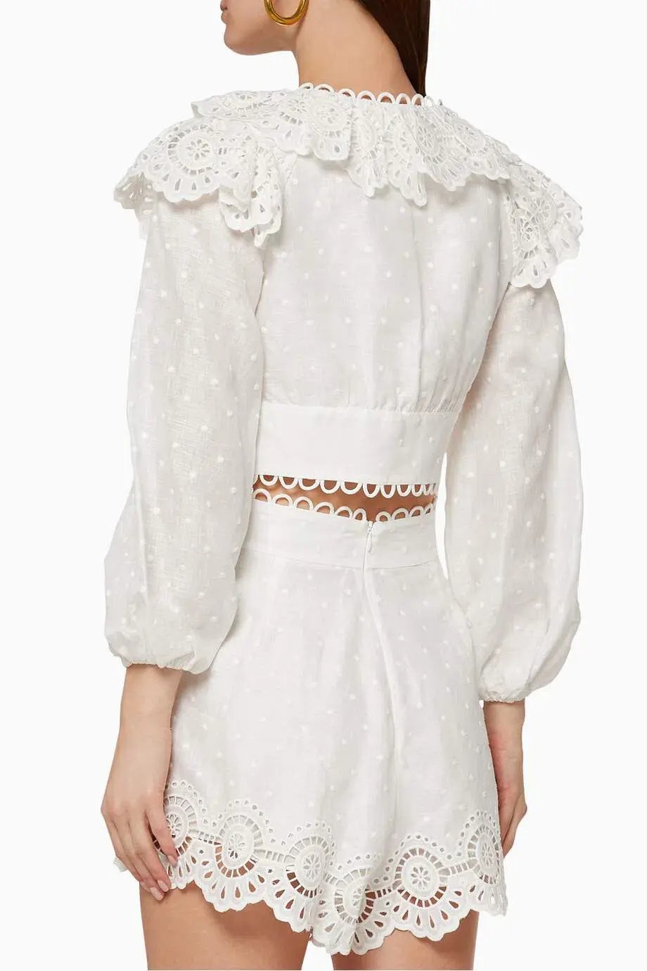 Zimmerman Bellitude Scallop Top White Size 8 photo 3
