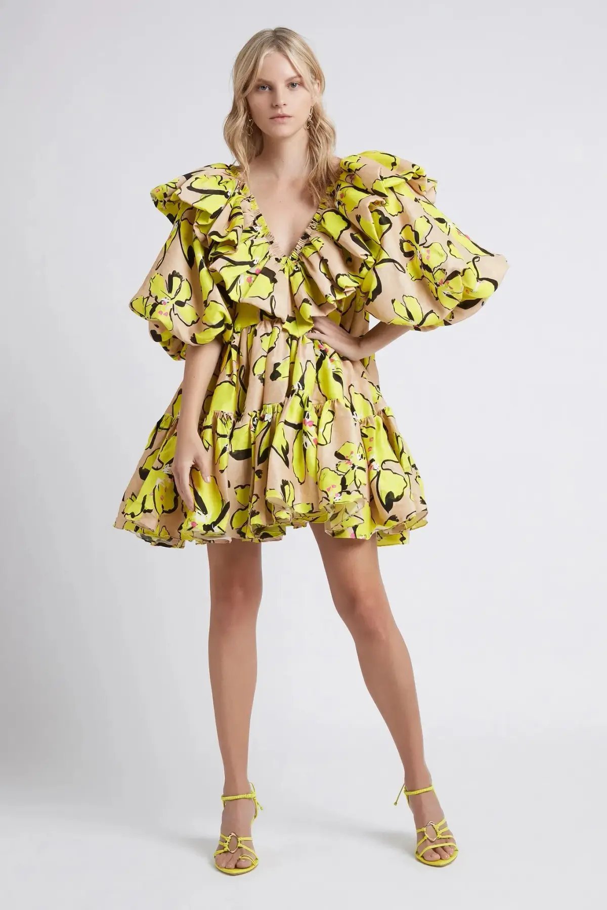 Aje Pelicano Citris Bloom Mini Dress Print Size 8 photo 2