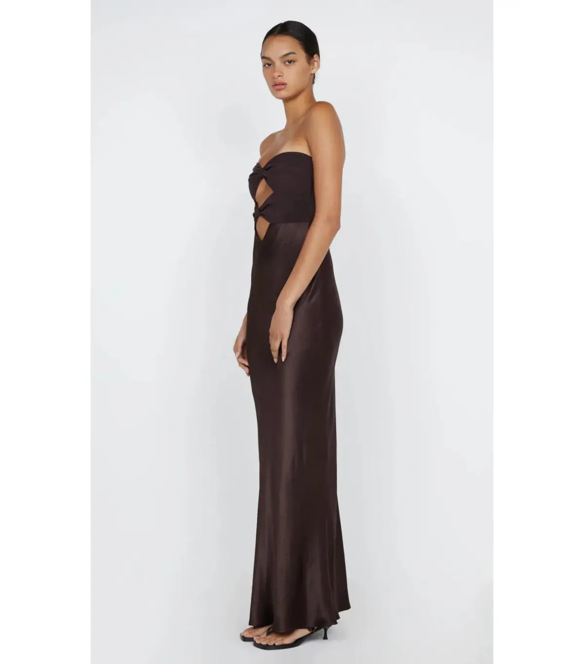 Bec & Bridge Halle Strapless Dress Chocolate Size AU 6 photo 2