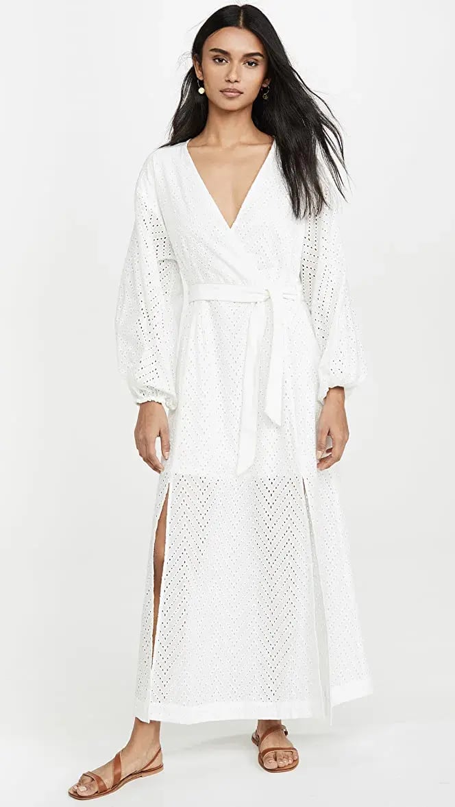 Suboo Goldie Wrap Tie Maxi Dress White Size 4 photo 3