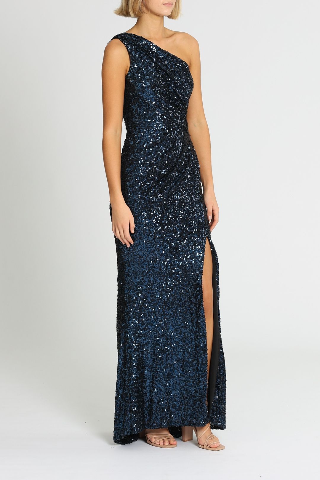 Navy Sequin Gown photo 2