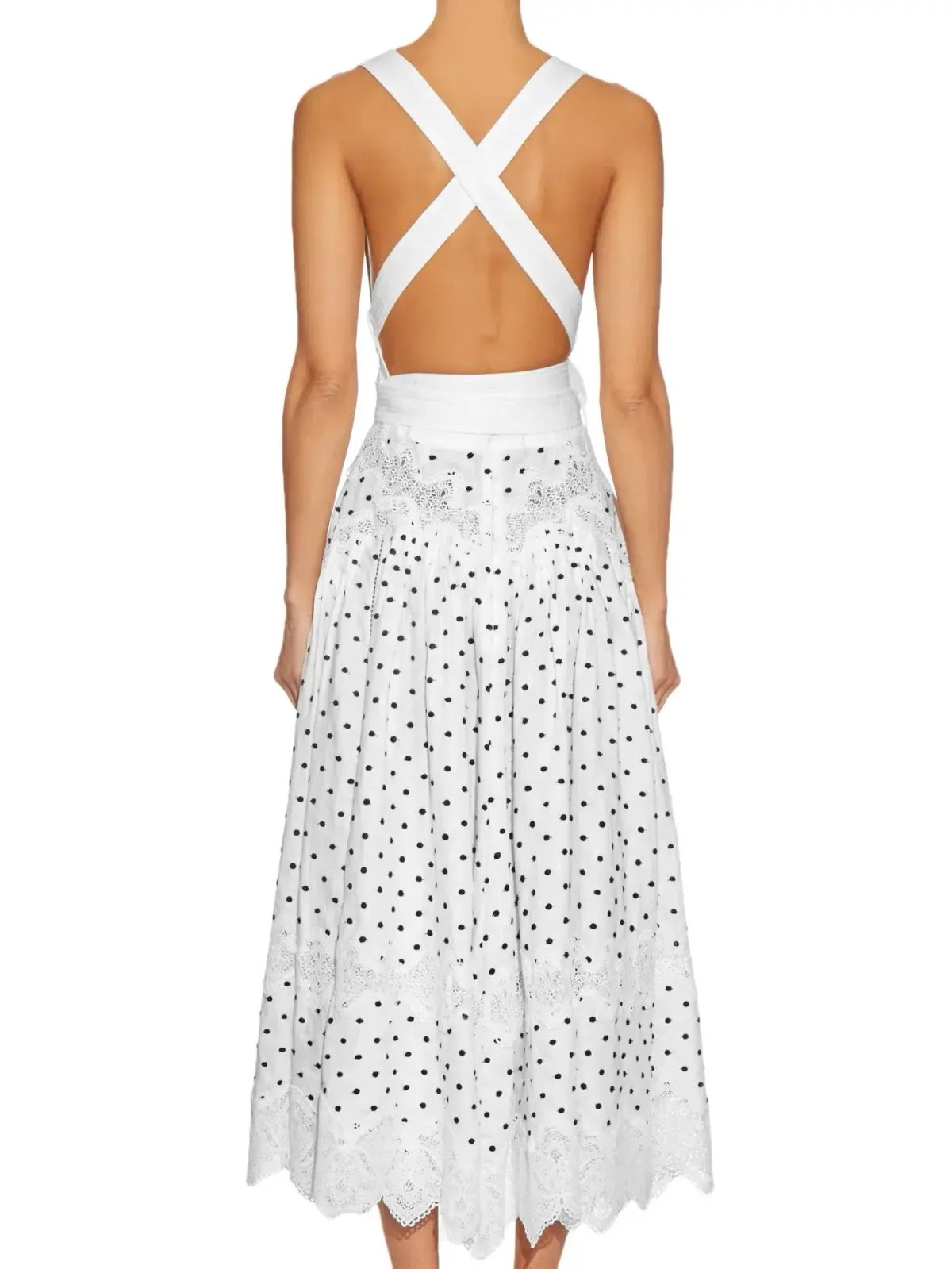 Zimmermann Empire Polka-Dot Dress White Size 0 / AU 8 photo 3