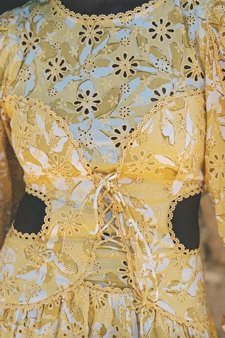 SABO Elysees Dress Yellow and White size XS photo 6