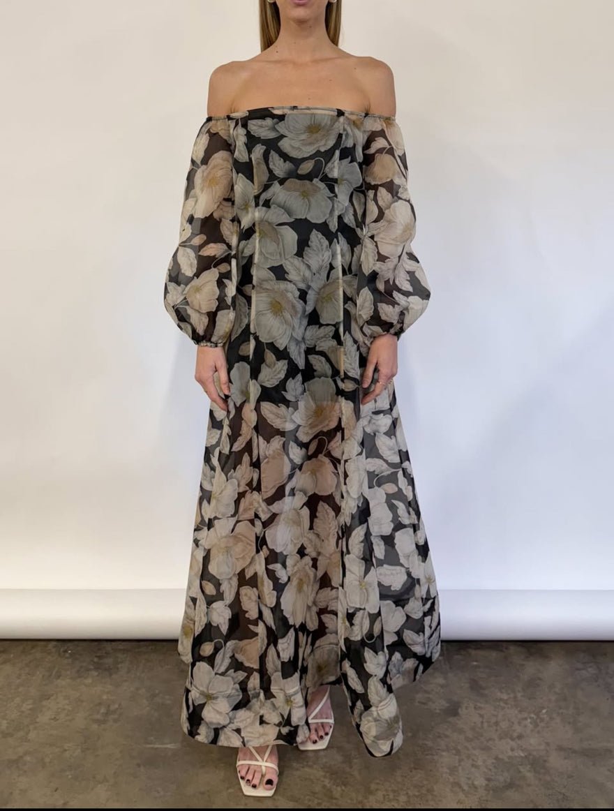 By Nicola Eden Maxi Dress In Noir Bloom photo 3