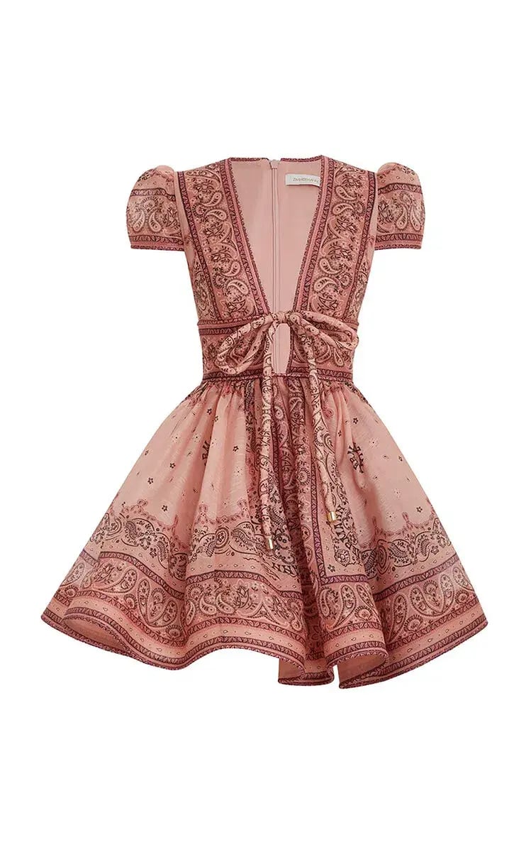Zimmermann Matchmaker Structured Mini in Pink Bandana Size 0 / AU 8 photo 2