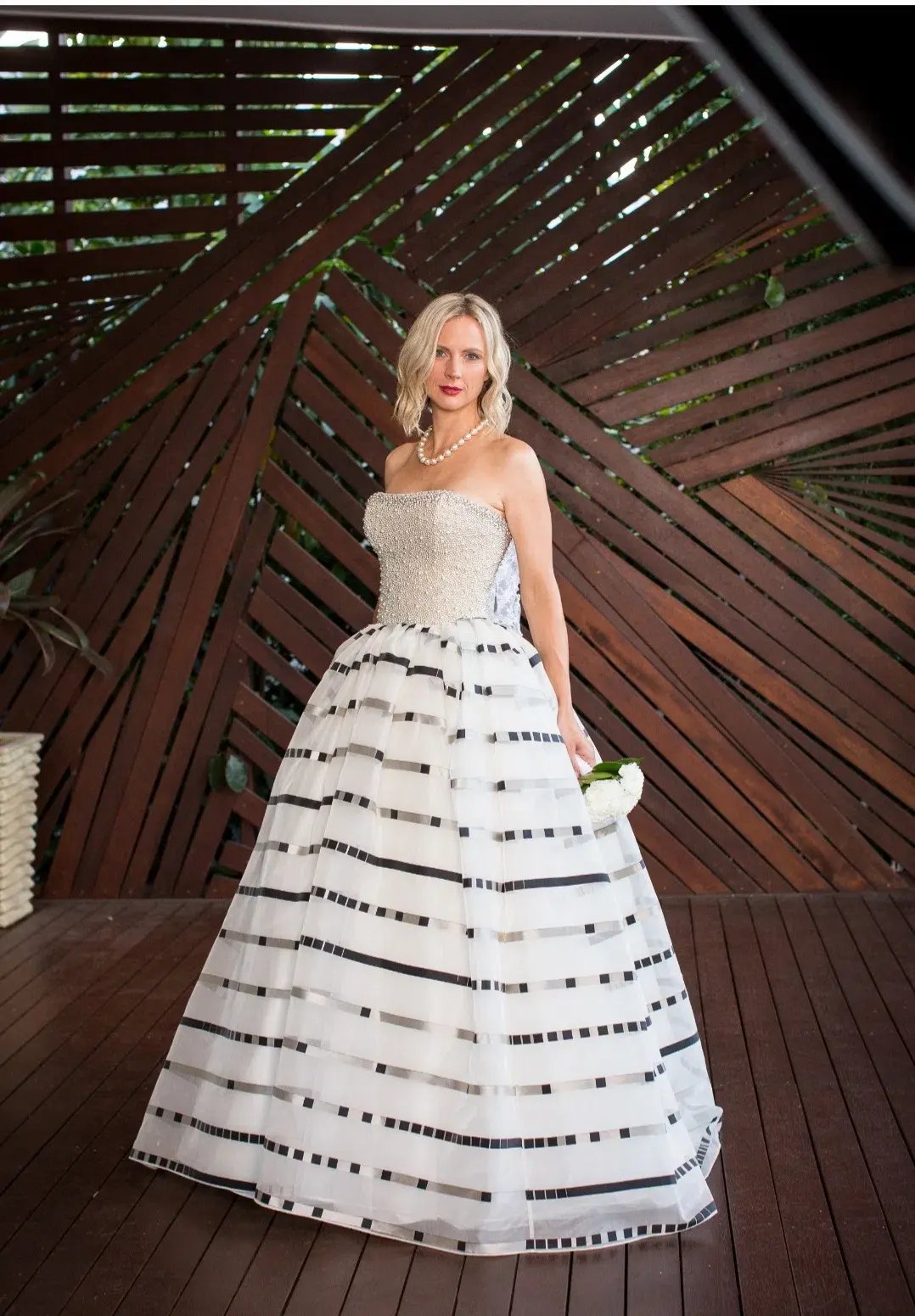 Darb Couture Wedding Dress White Size 8 photo 2
