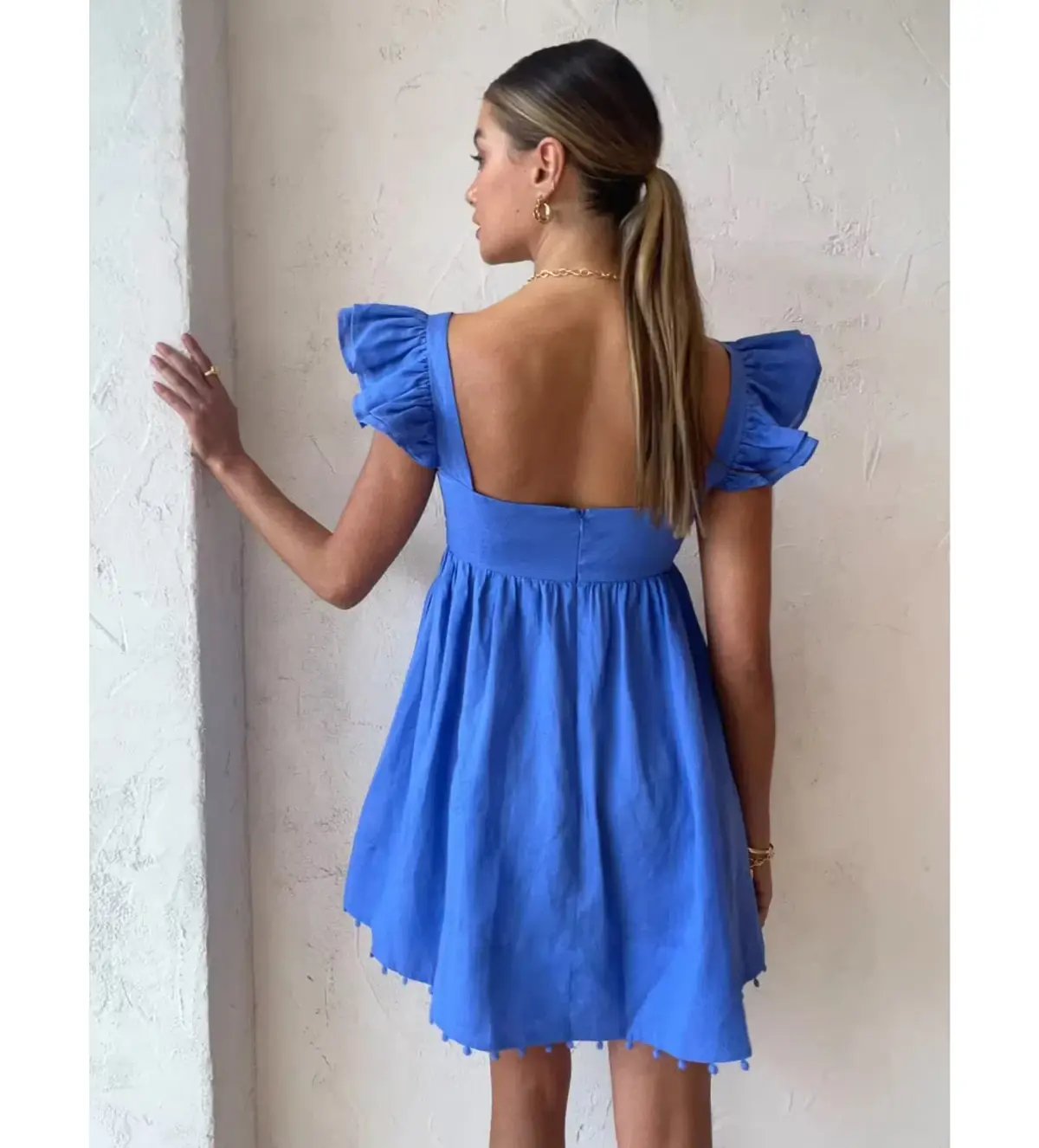 Sofia The Label Luna Mini Dress in Blue Size 8 photo 3