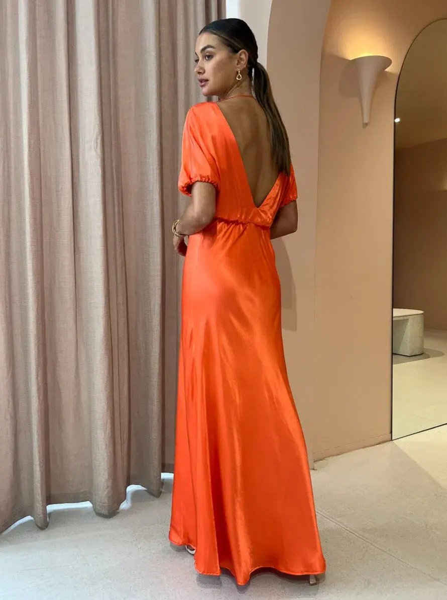Dominique Healy Adaline Dress in Melon Orange Size 6 photo 3