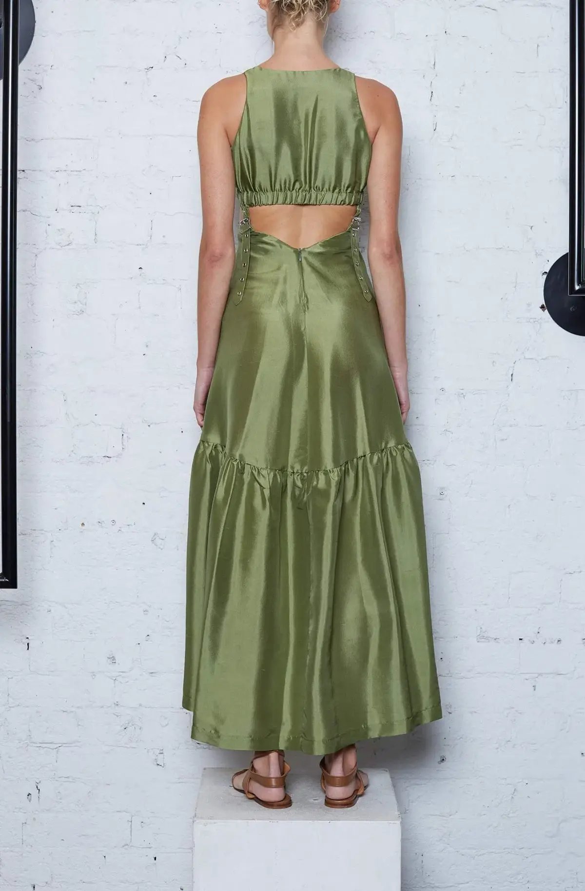 KITX Suspended Dress Moss Green Size 10 photo 2