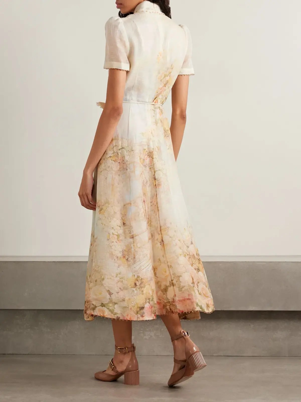Zimmermann Memento Picnic Midi Dress in Rose Arbor size 3 au 14 photo 2
