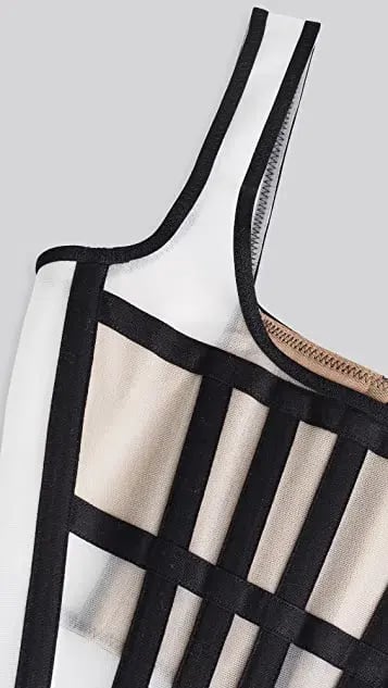 Dion Lee Spacer Knit Corset Top Cream Size 4 photo 3