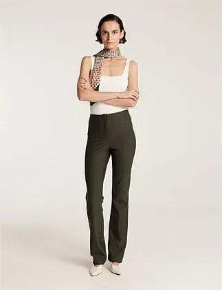 Perri Cutten City Stretch Pant Olive Size AU 8 photo 3