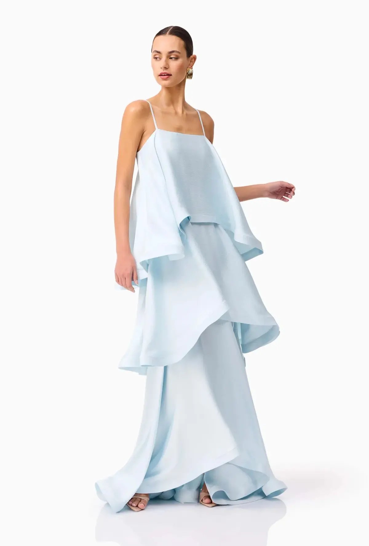 Elliatt Tilly Tiered Maxi Dress Blue Size M / AU 10 photo 2