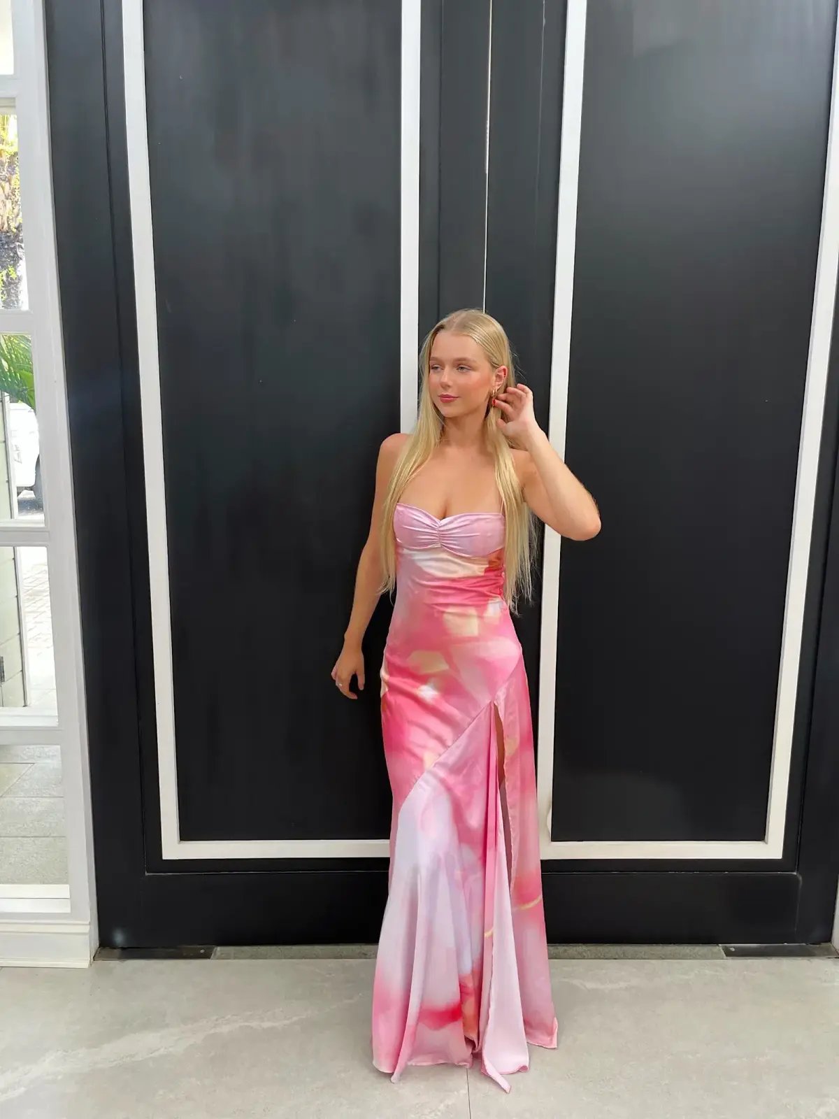 HNTR The Label Gaia Gown in Lillie Size 8 photo 2