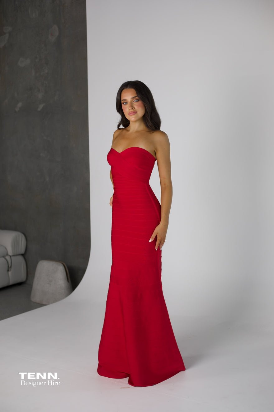 Hervé Léger Sara gown - Red photo 4