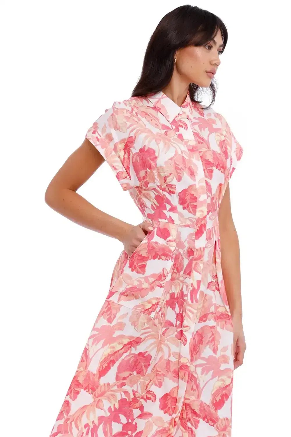 Rebecca Vallance Tropicale Midi Dress Multi Print Size 12 photo 4