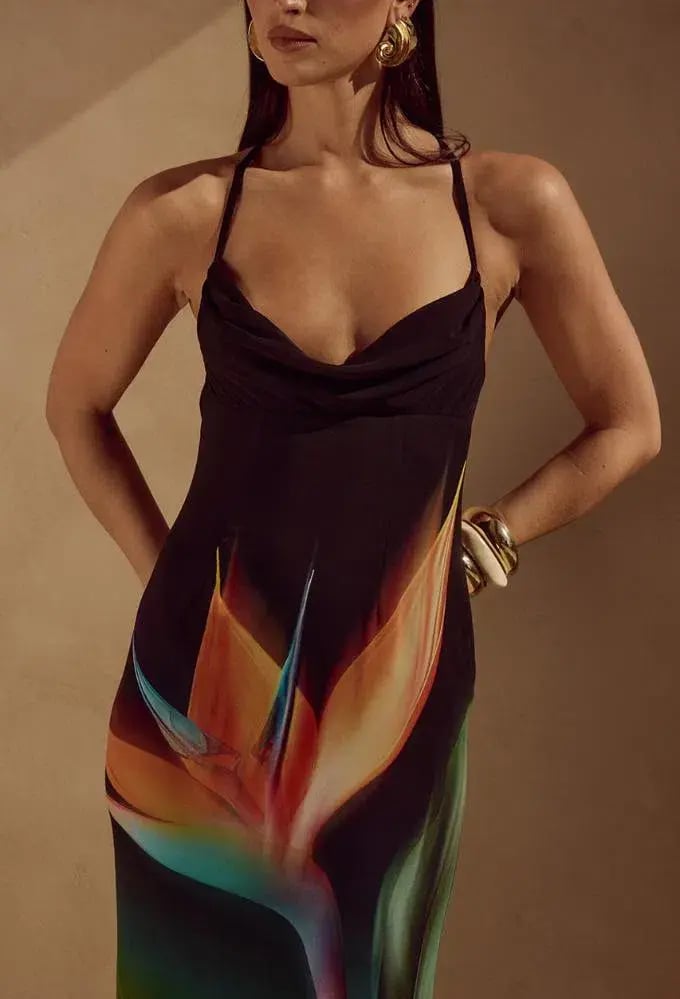 Runaway The Label Lorelai Paradise Maxi Dress Multi Size 6/XS photo 3