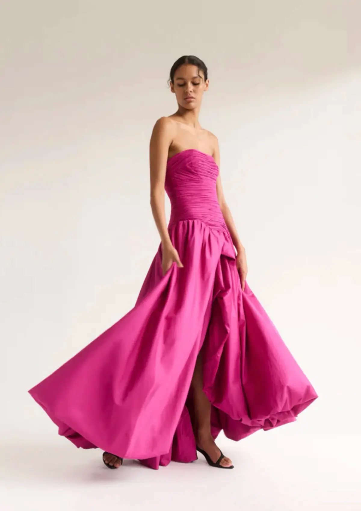 Aje Violette Bubble Hem Maxi Dress Deep Magenta Size 12 photo 3