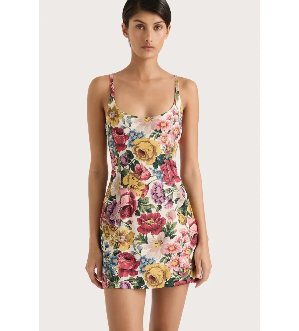 Faithfull the Brand Sanne Mini Dress Colette Floral Multi Size AU 8 photo 4