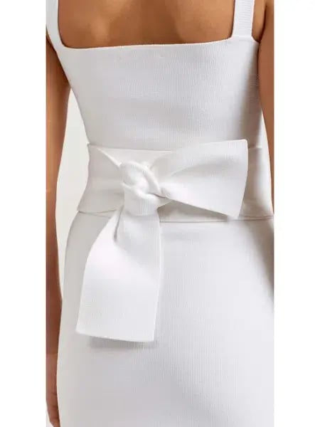 Scanlan Theodore Crepe Bralette Dress White Size 6 photo 3