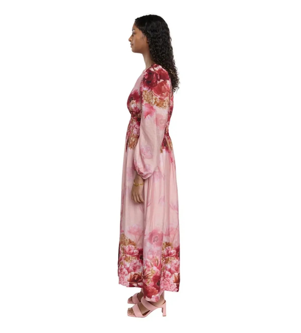 Sheike Swan Lake Midi Dress Pink Floral Size AU 16 photo 3