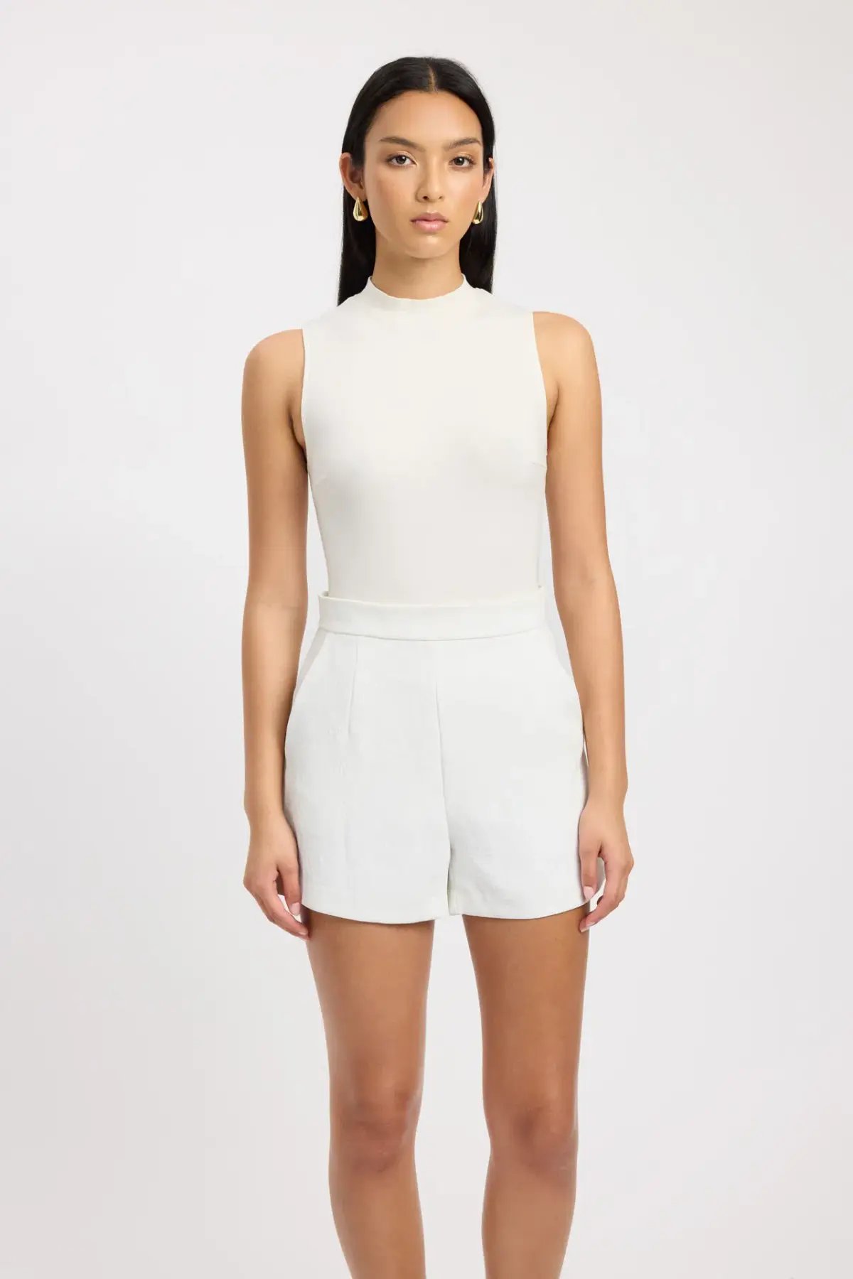 Kookaï Oyster Vest Top and Wafer Shorts Set Natural White Size 36 / AU 8 photo 2