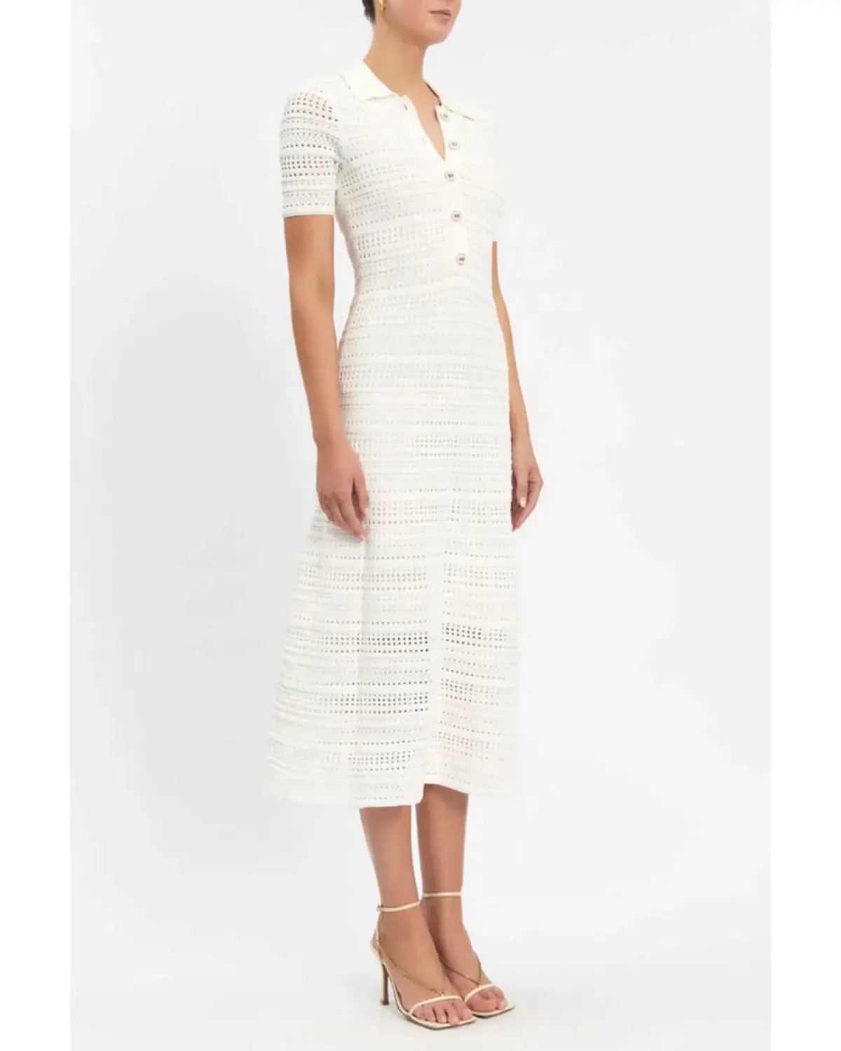 Rebecca Vallance Magnolia Knit Dress White Size S / AU 8 photo 2