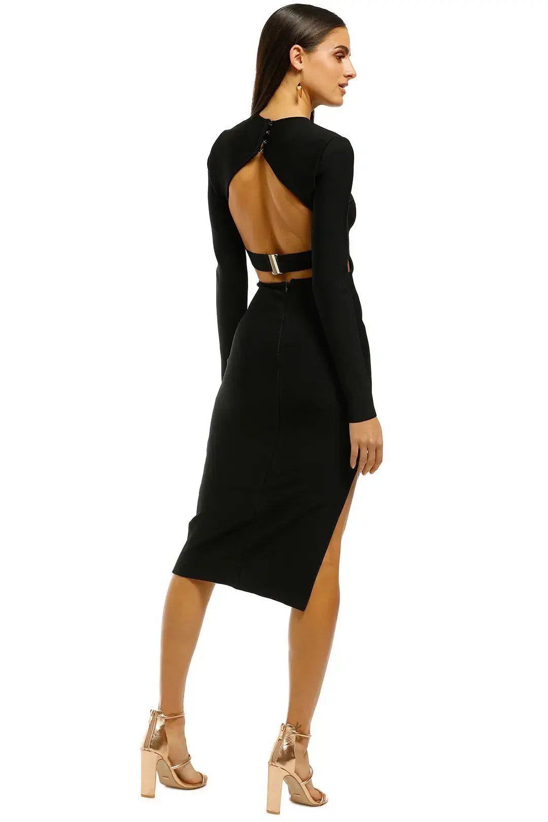 Misha Stacey Bandage Dress Black Size 6 photo 2