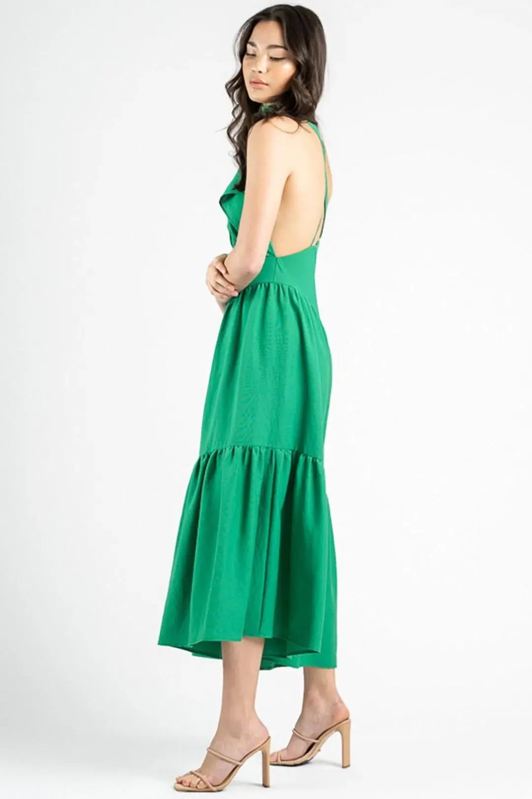 One Fell Swoop Serendipity Maxi Dress Fern Green Size 8 photo 4