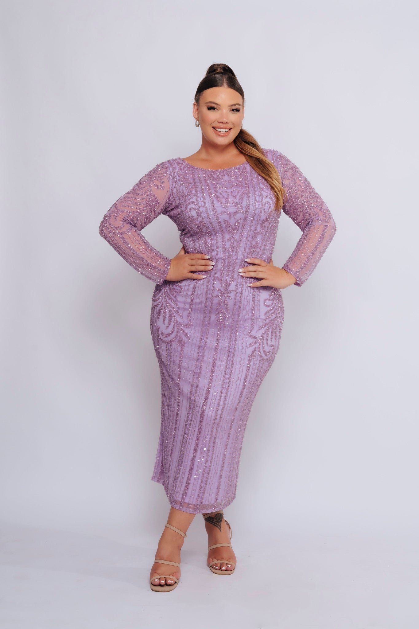 DIANA FITTED SLEEVE BY MY SECRET WARDROBE LILAC photo 2