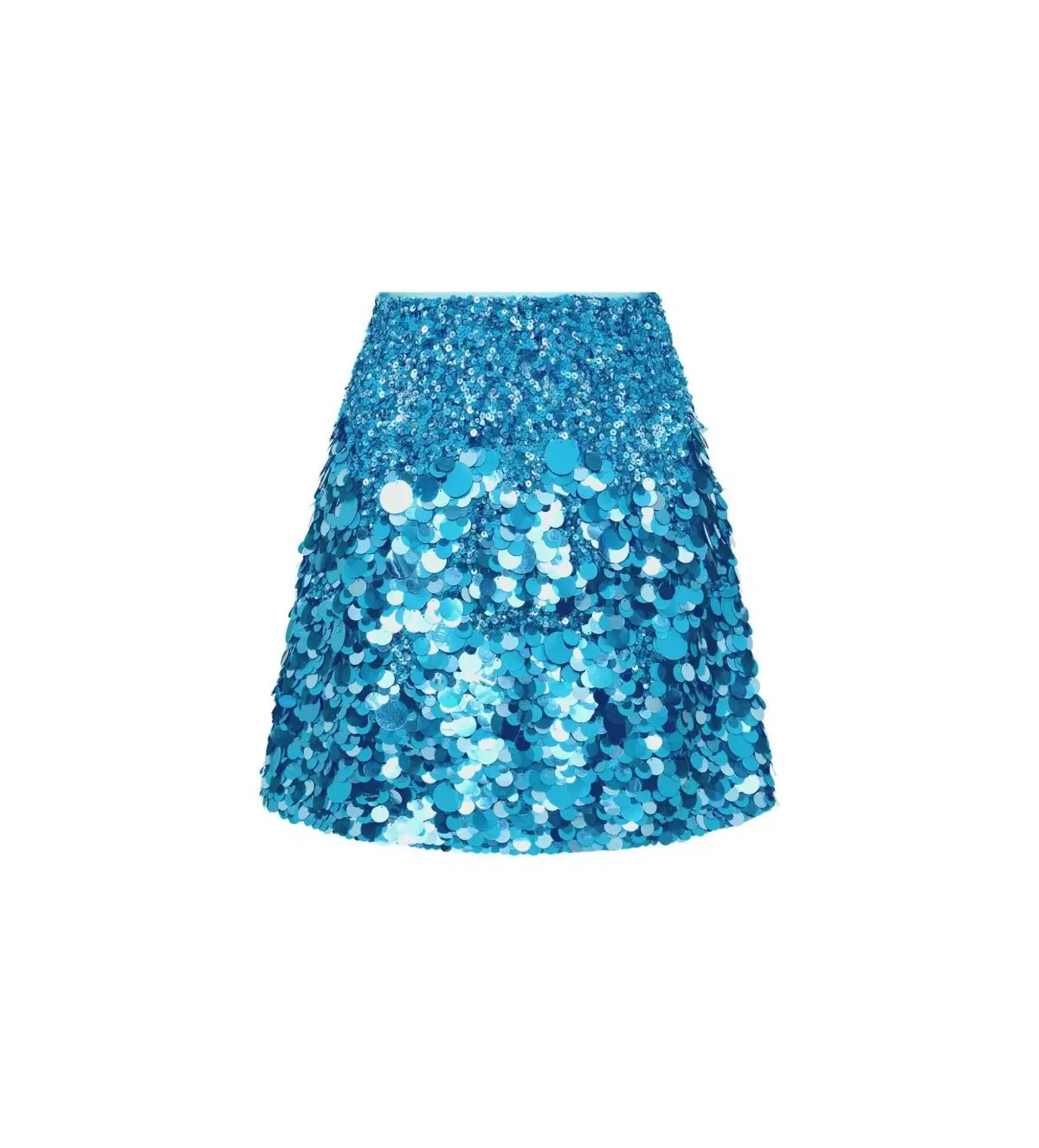 Aje Cherie Sequin Mini Skirt Azure Blue Size 12 photo 2